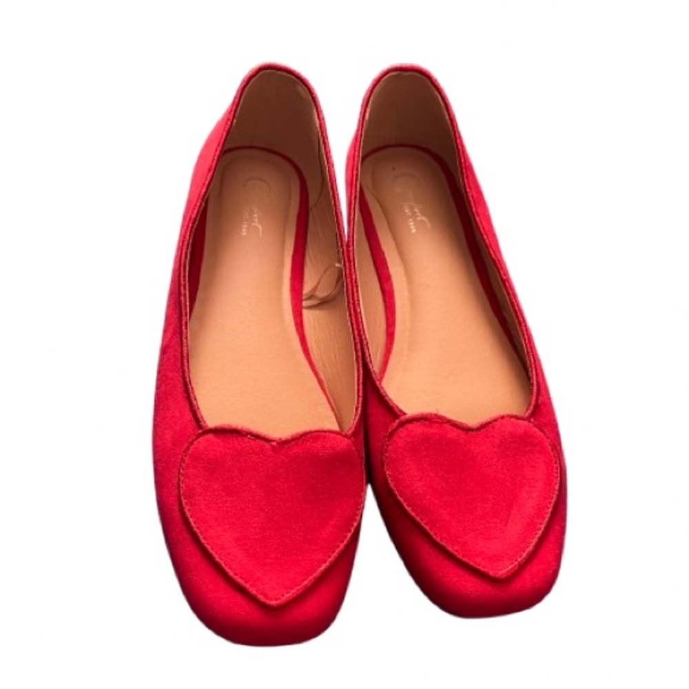 Elegant Red Heart Ballet Flat